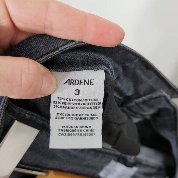 Eighty Two Charcoal Classic Snakeskin Trim "Shortie" Skinny Jeans Size 3 - Picture 5 of 11